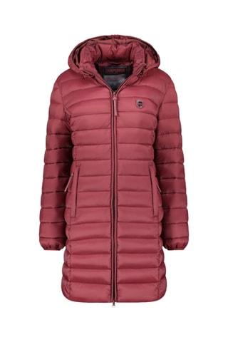 Anorak largo con capucha - Burdeos