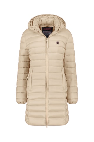 Anorak largo con capucha - Beige