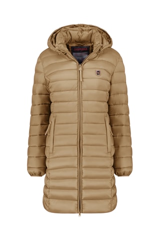 Anorak largo con capucha - Topo