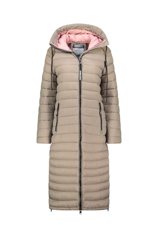 Anorak largo con capucha - Topo