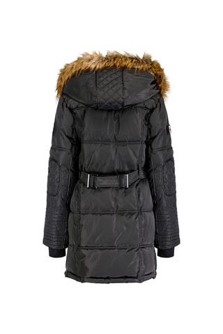 Parka con capucha - Negro 