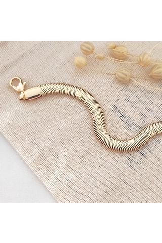 Pulsera de cadena - Latón chapado en oro