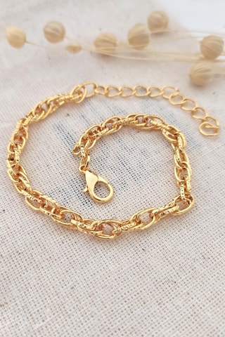 Pulsera bañada en oro fino amarillo