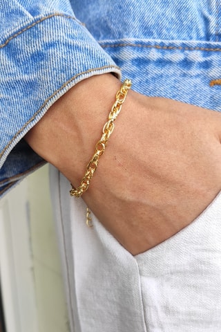 Pulsera bañada en oro fino amarillo