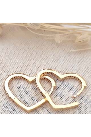 Criollas de corazón - Latón chapado en oro y circones