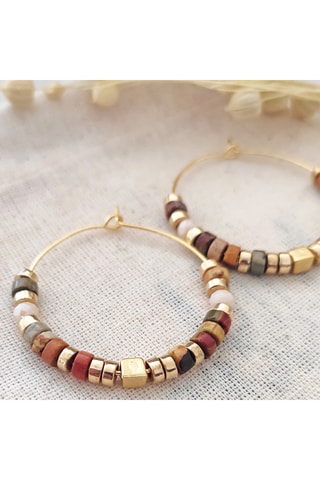 Criollas - Latón chapado en oro y perlas 