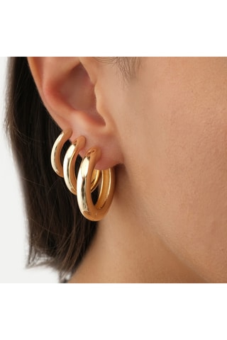 Trío de criollas - Latón chapado en oro