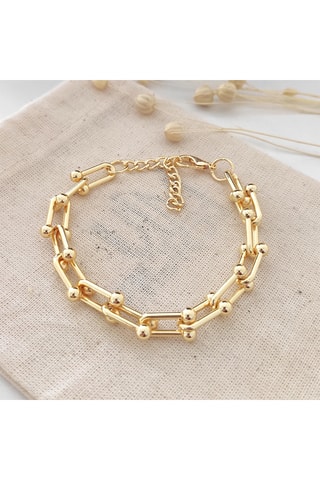 Pulsera - Latón bañado en oro fino