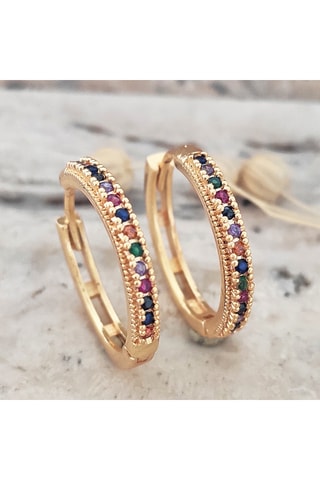 Criollas - Latón chapado en oro y circones