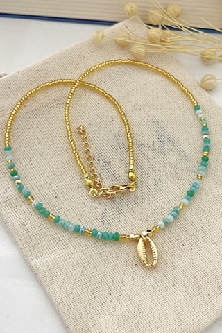 Collar - Turquesa y dorado