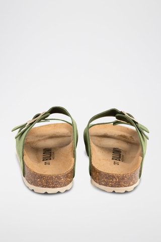 Mules en nubuck - Kaki