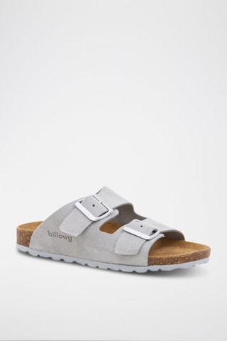 Mules en nubuck - Gris