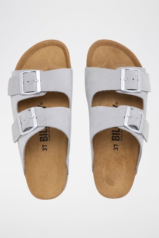 Mules en nubuck - Gris