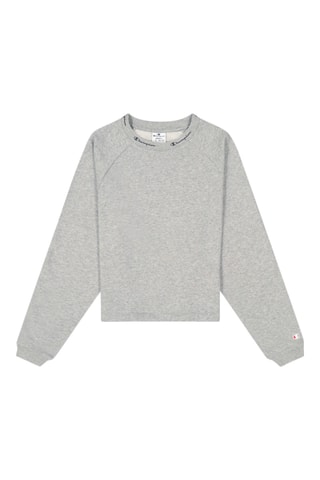 Sweat - Gris clair chiné et bleu marine