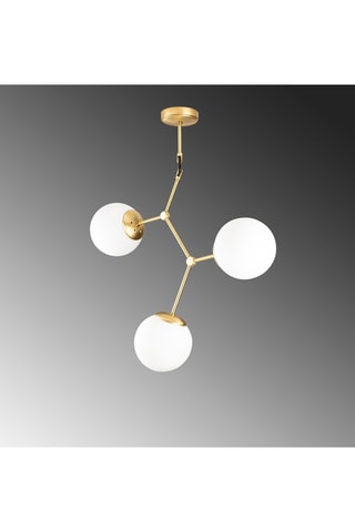 Suspension Damar Doré et blanc