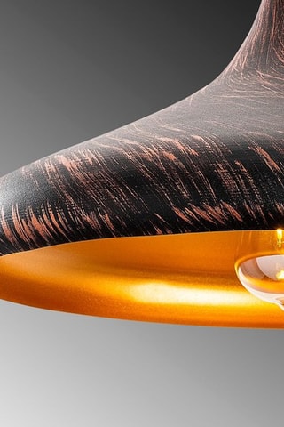 Suspension Noir et cuivre