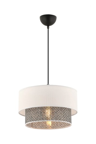 Suspension Echo - Blanc et gris - 45-60 W