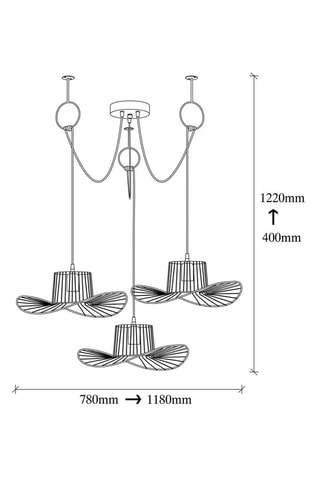 Suspension - Noir - 3 x 40 W