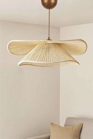 Suspension Duvela - Doré et beige - 40 W