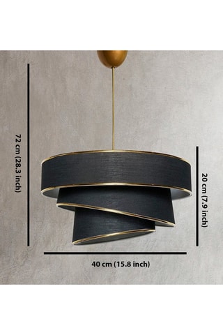 Suspension Couper - Noir et doré