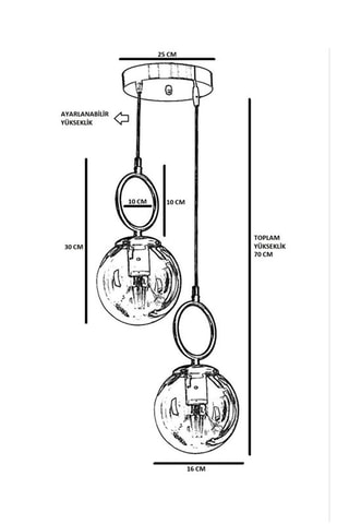 Suspension Morino - Blanc et doré
