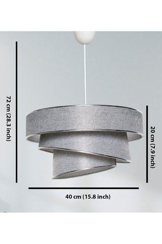 Suspension Couper - Gris et argenté