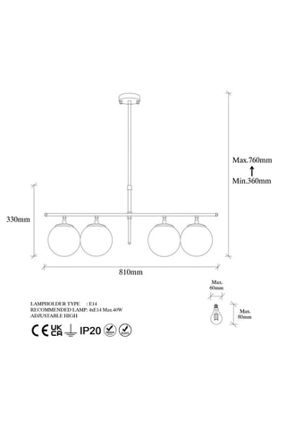 Suspension Roe - 
Doré