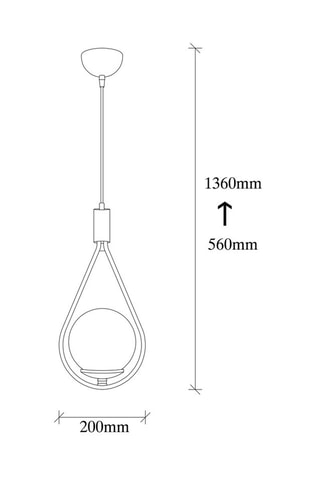 Suspension Mudoni - Noir