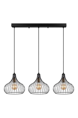 Suspension Teldamla - Noir et laiton - 3 x 40 W