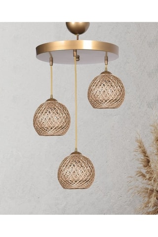 Suspension en jute 20AFT - 007
 - Naturel - 60 W