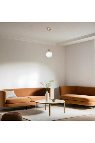 Suspension - Doré et blanc - 40 W