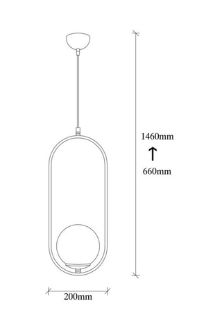 Suspension Mudoni - Noir et blanc