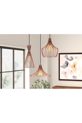 Suspension Mezopotamya - Cuivré et noir - 3 x 40 W