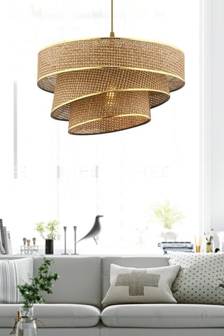 Suspension Couper Hazeran - Beige et doré - 45 - 60 W