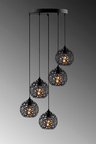 Suspension Fellini - Noir - 5 x 40 W