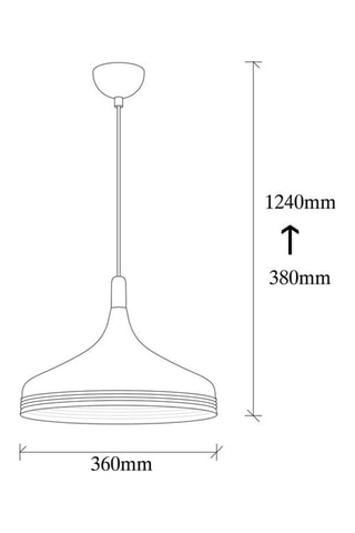 Suspension Saglam  - Blanc - 40 W