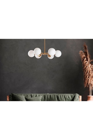 Suspension Akkas - Doré et blanc - 6 x 40 W