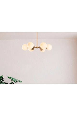 Suspension Akkas - Doré et blanc - 6 x 40 W