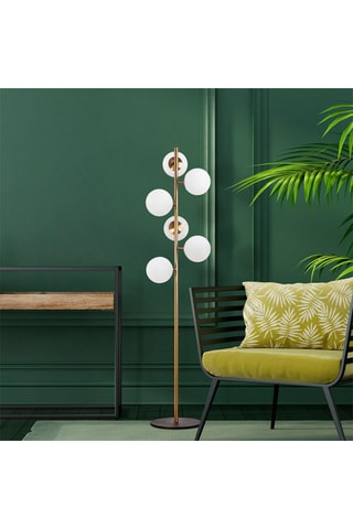 Lampadaire LED Multicolore Cobra - Noir - 6 x 40 W