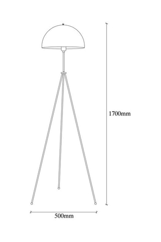 Lampadaire trépied - Doré - 40 W