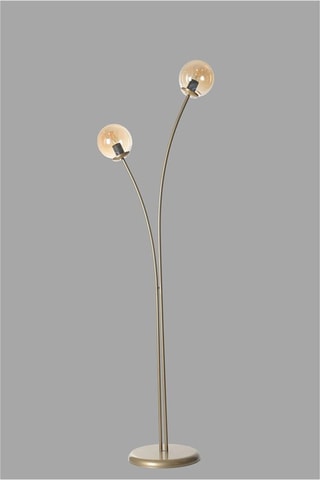 Lampadaire Rose - Doré et transparent