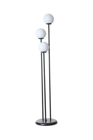 Lampadaire - Noir et blanc - 3 x 60 W