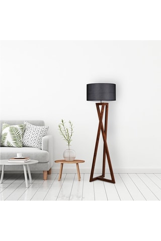 Lampadaire Viran - Blanc et doré - 60 W