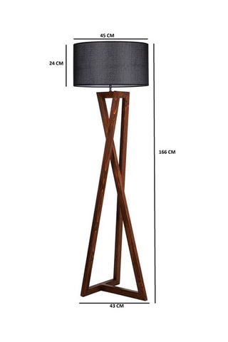 Lampadaire Viran - Blanc et doré - 60 W