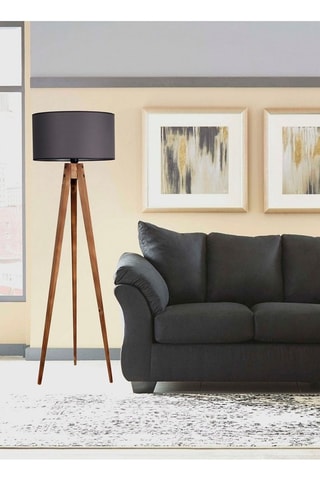 Lampadaire Tripod - Naturel et gris