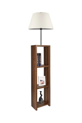 Lampadaire en bois -  Crème et naturel