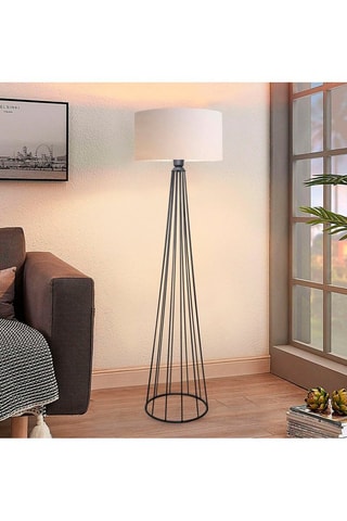 Lampadaire Ayd - Blanc et noir