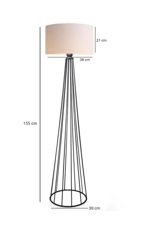 Lampadaire Ayd - Blanc et noir
