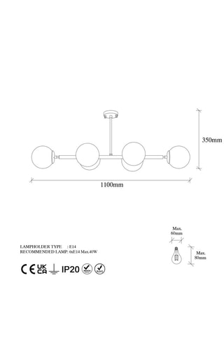 Plafonnier - Cuivré - 3 x 40 W