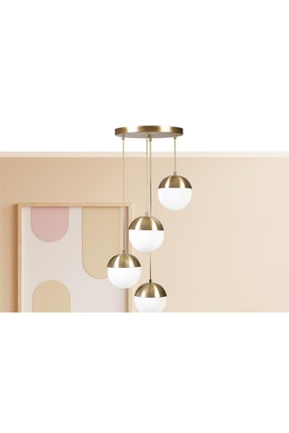 Suspension Küre - Doré et blanc - 4 x 60 W